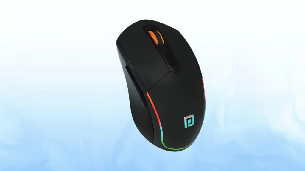 Portronics Toad One Wireless 2.4GHz & Bluetooth Connectivity Optical Mouse with 7 Colors RGB Lights, Rechargeable Battery