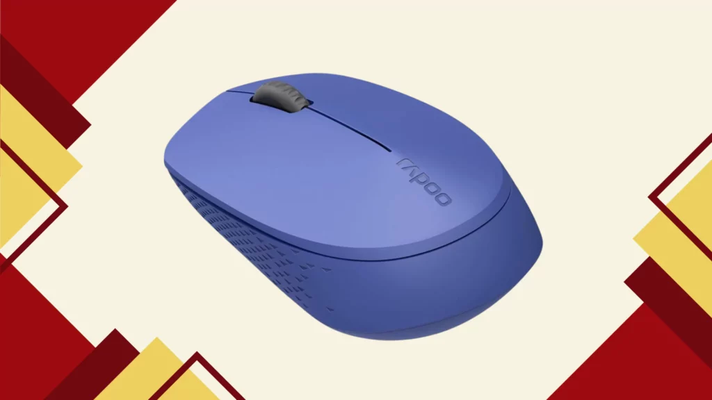 Rapoo M100 Ultra Silent Wireless Mouse With Bluetooth Multi-Device Connectivity Upto 3 Devices, Ergonomic Design, 1300 DPI & 10 Meter Range for PC/Laptop/Macbook/Tablet Phones
