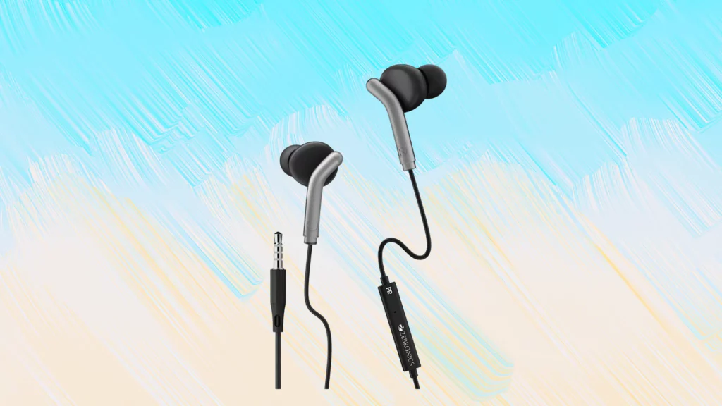 ZEBRONICS Zeb-Bro in-Ear Wired Earphones with Mic, 3.5mm Audio Jack, 10mm Drivers, Phone/Tablet Compatible