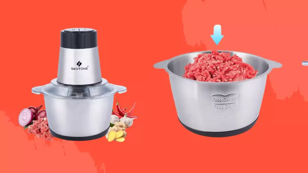 SKYTONE Stainless Steel Electric Meat Grinders with Bowl 700W Heavy