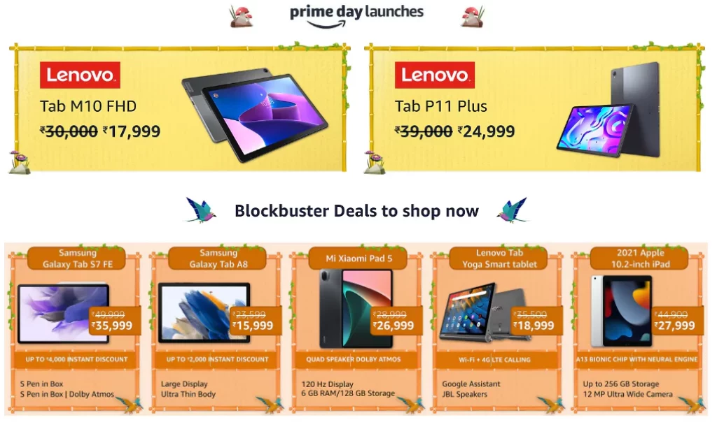 Tablets offers Prime Day