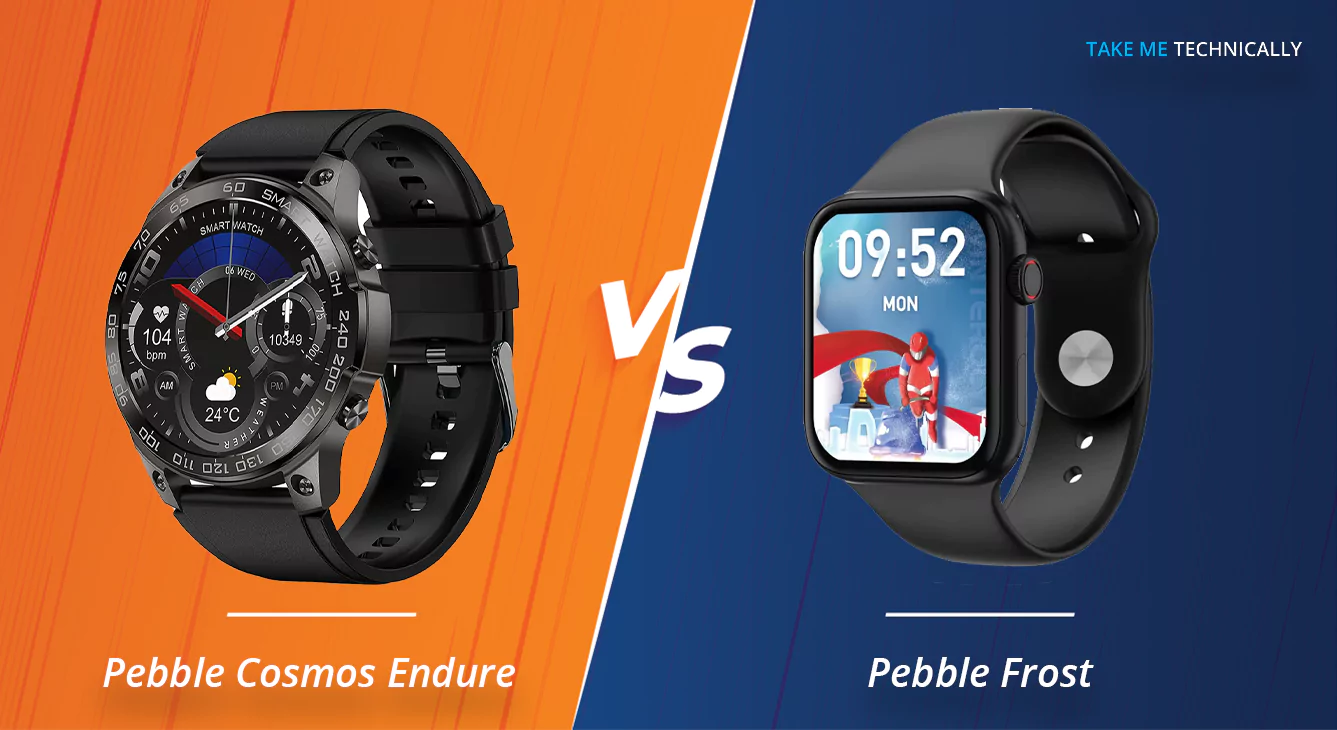 Pebble Cosmos Endure Vs Pebble Frost Smartwatch Full Specification Comparison