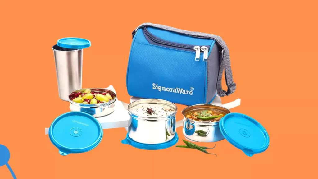 Signoraware Best Stainless Steel Lunch Box Blue