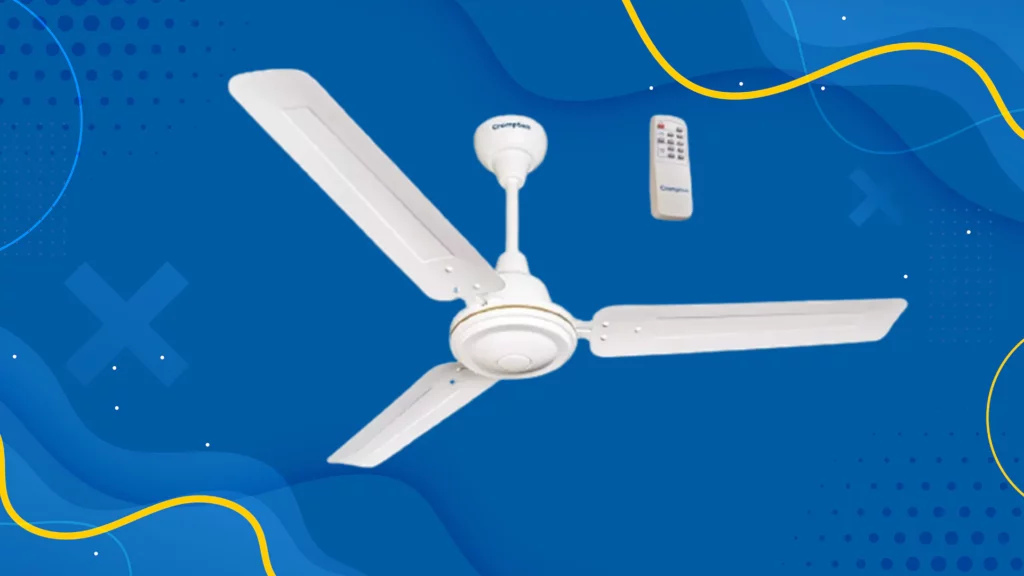 Crompton E-Save Energy Efficient Designer BLDC Ceiling Fan with Remote 1200 mm (Opal White)