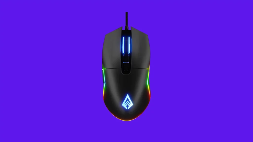Archer Tech Lab Recurve 500 Wired Gaming Mouse with 8000 DPI and 7 Buttons, 6 Mode RGB, Gaming Sensor, 10mn HUYU Switchs with Ergonomic Design, Compatible with PC/Mac