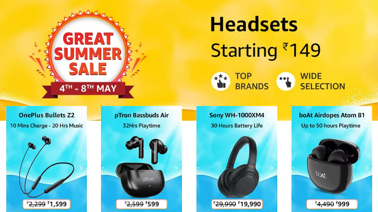 Amazon Great Summer Sale Offers Up to 80% Off on Top Headphone Brands