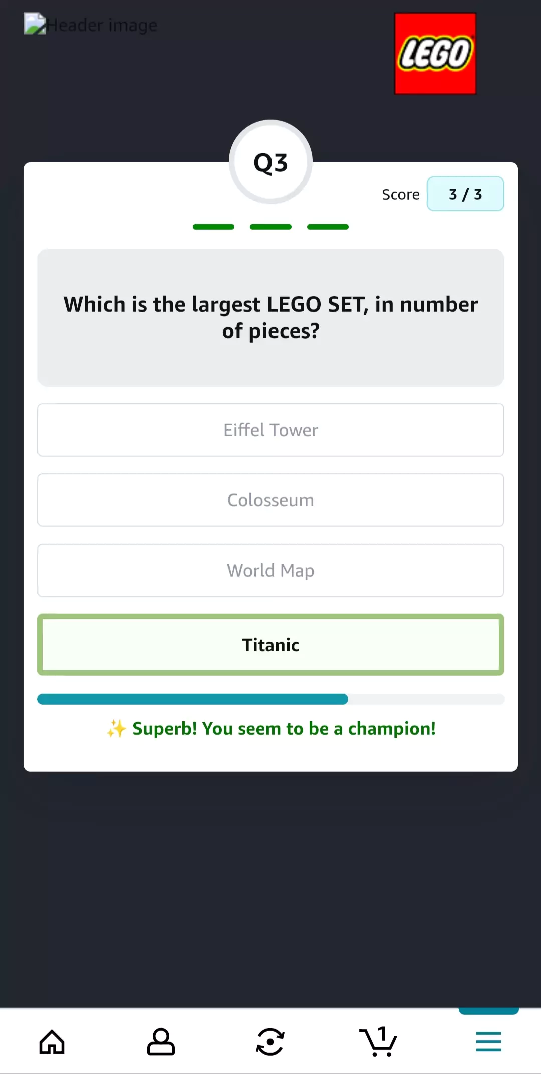 Amazon LEGO Collector’s Week Quiz 2 Answer