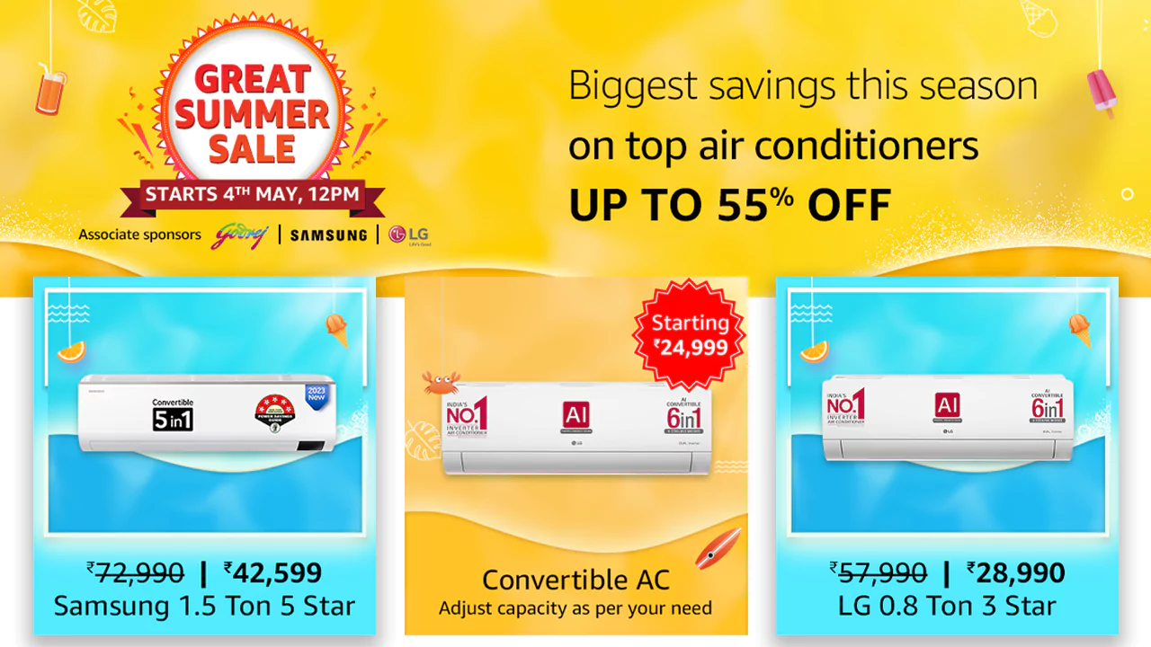 Great Summer Sale: Get Air Conditioners at Lowest Prices from Top Brands