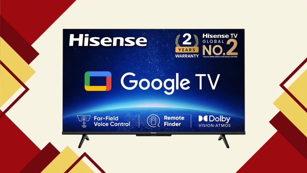 Hisense 108 cm Bezelless Series 4K Ultra HD Smart LED Google TV 43A6H