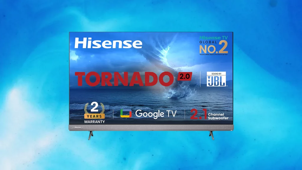 Hisense 164 cm (65 inches) Tornado 2.0 Series 4K Ultra HD Smart LED Google TV 65A7H