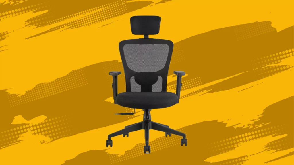 INNOWIN Jazz High Back Office Chair Mesh Ergonomic Chair | Home & Office Chair With Multi-Tilt Lock Mechanism, 2-Dimensional Lumbar Support, and Strong Nylon Base With High Comfort Seating