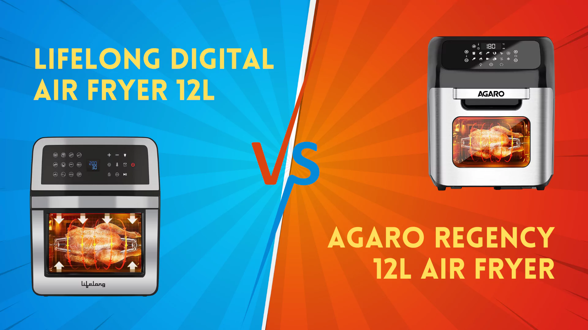 Lifelong Digital Air Fryer Toaster Oven 12L Vs AGARO Regency 12L Air Fryer - Which is Better
