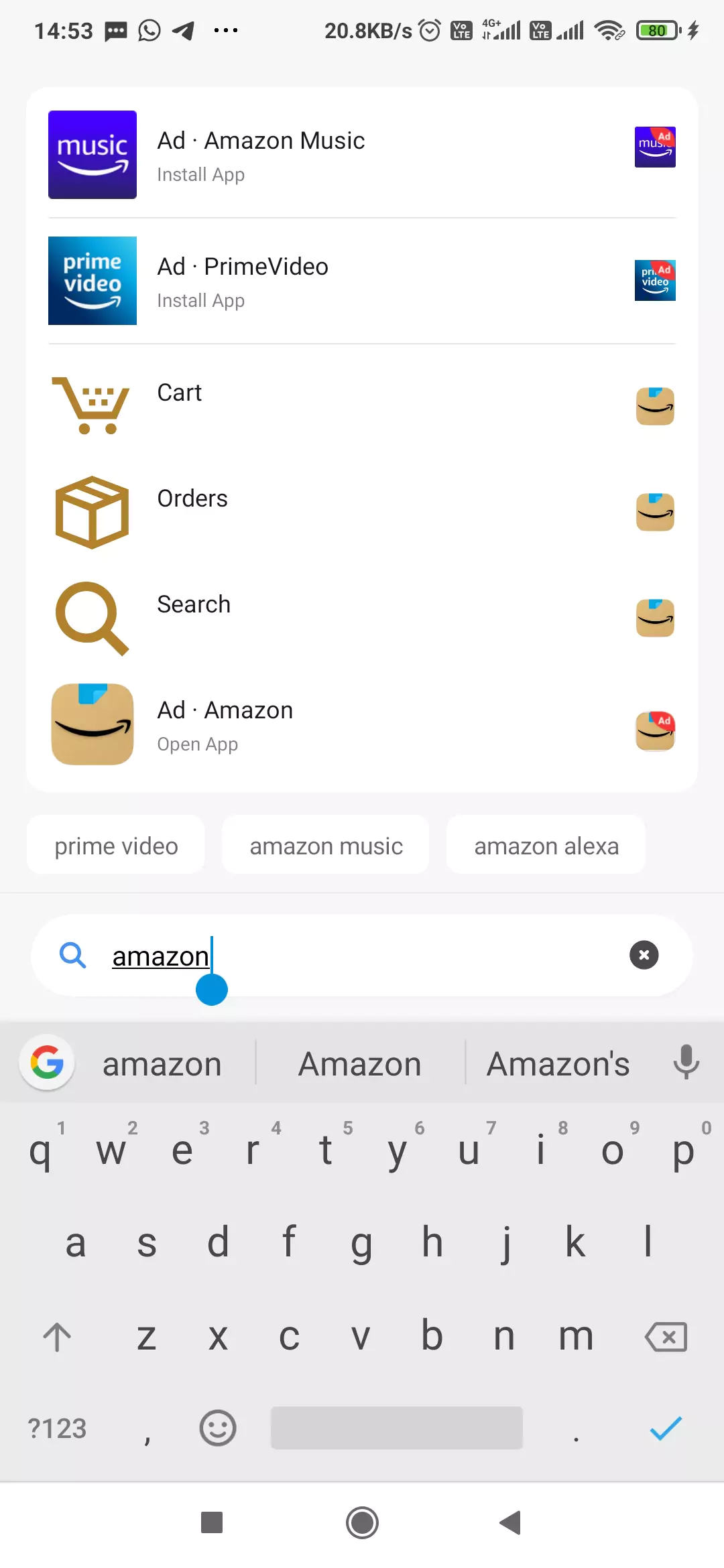 Search for the Amazon app on your device.
