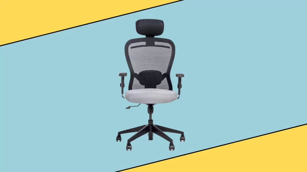 Wakefit Office Chair | 3 Year Warranty | Ergonomic Chair, Chair for Office Work at Home, Study Chair, Adjustable Height, High Back Office Chair, High Back Single Lock