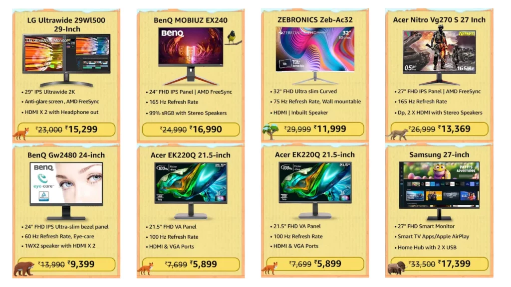 Amazing Deals on Monitors Prime Day