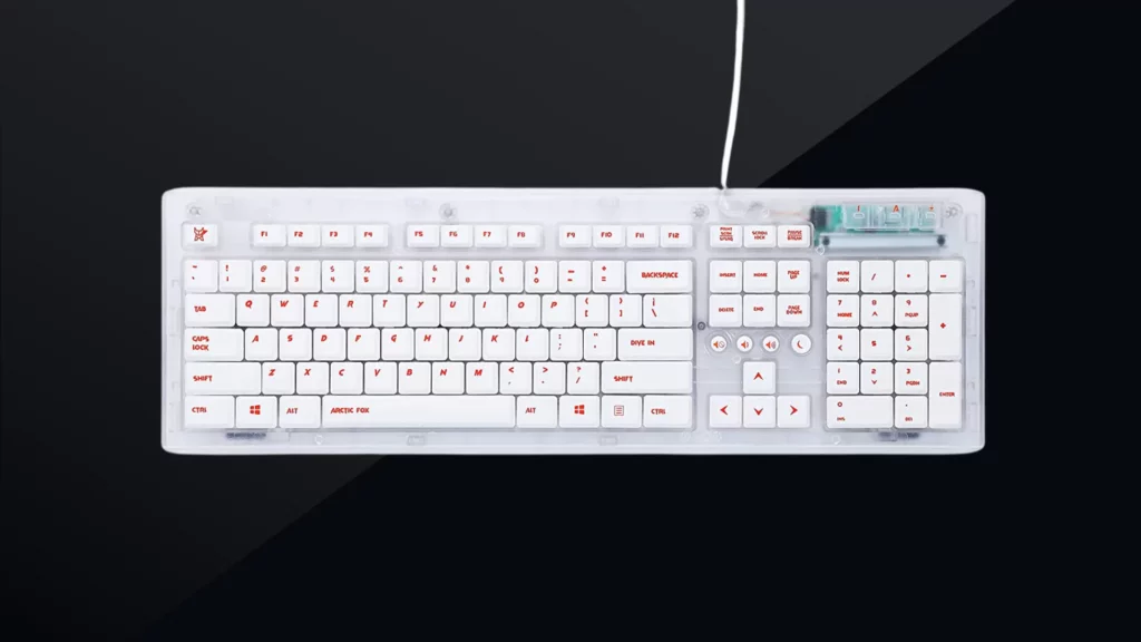 Arctic Fox Crystal Wired Keyboard