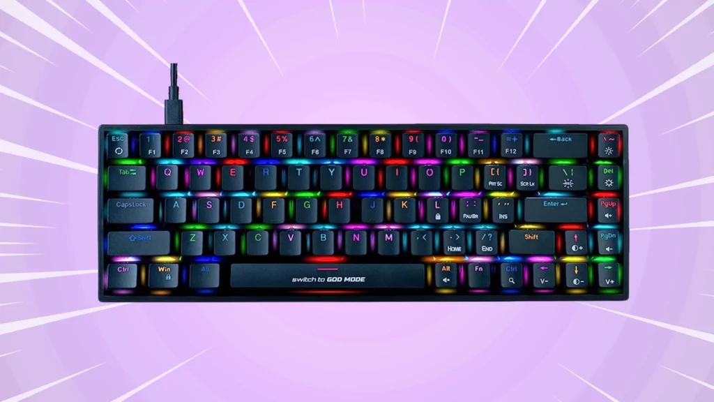 Cosmic Byte CB-GK-31 Artemis 68Key Per Key RGB Wired Mechanical Keyboard with Outemu Red Switches and Software