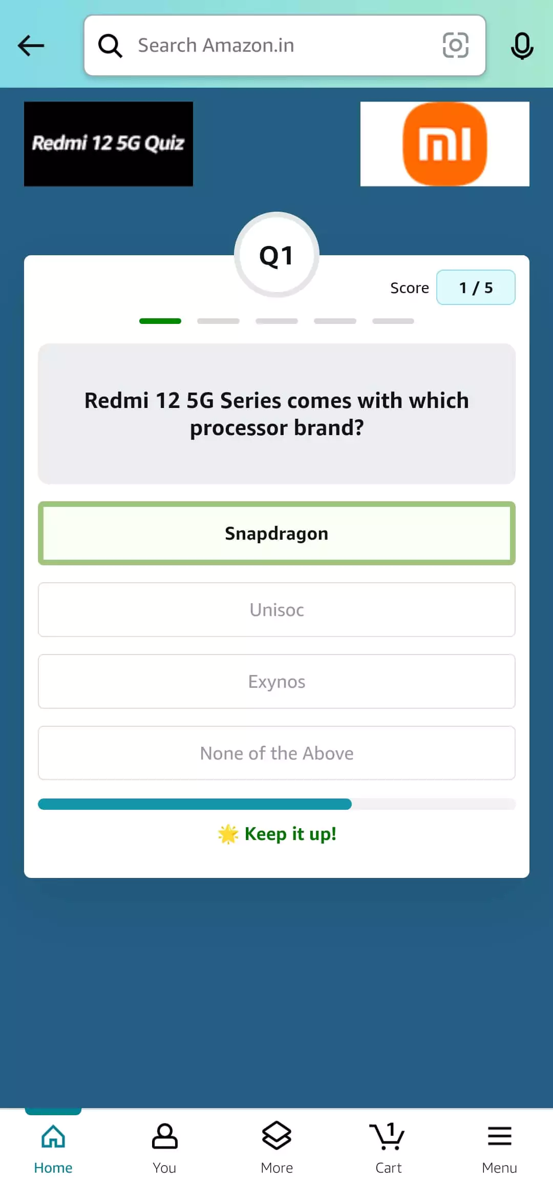 Redmi 12 5G Quiz 1 Answer