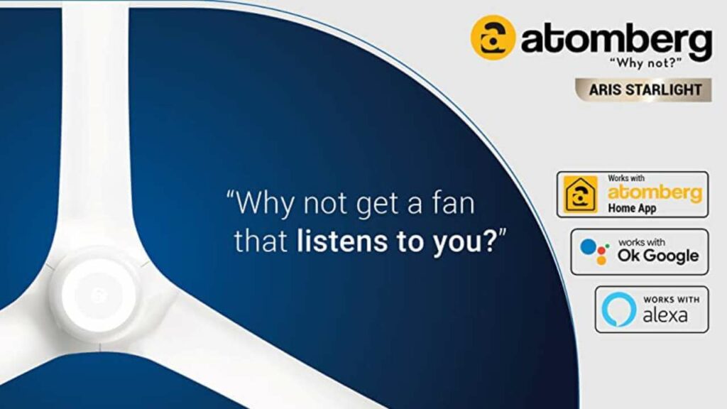 Atomberg Launches New IoT Smart Fan Series in India with Atomberg Aris and Aris Starlight BLDC Fans