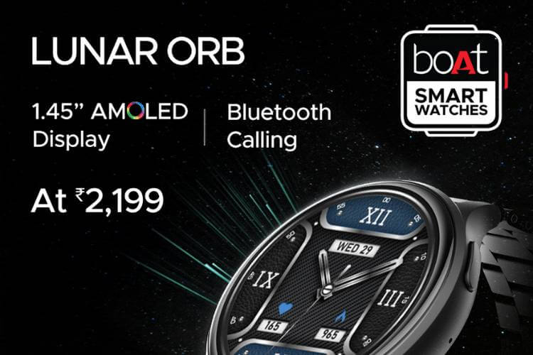 Boat to Launch Boat Lunar ORB Smartwatch with AMOLED Display at Rs 2,199 on August 28, 2023