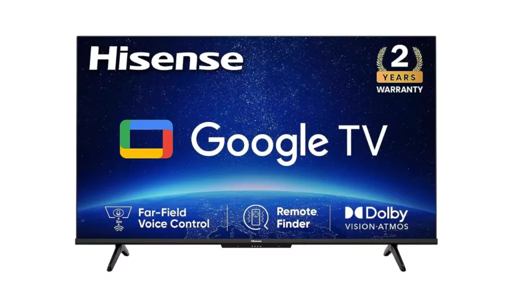 Hisense 108 cm (43 inches) Bezelless Series 4K Ultra HD Smart LED Google TV 43A6K
