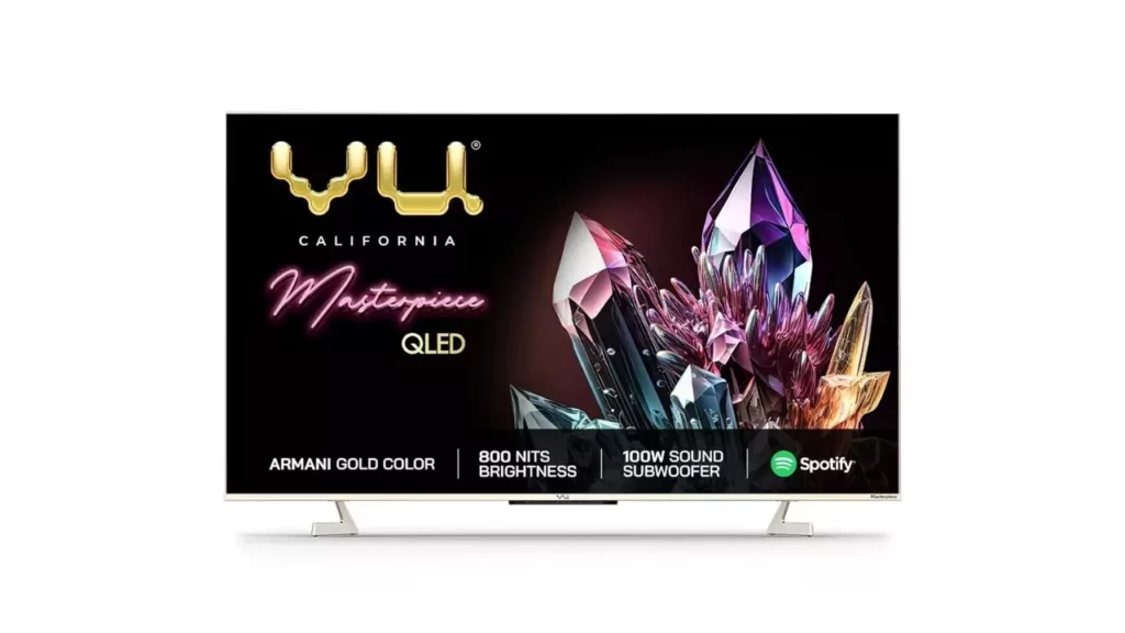 Vu 139 cm (55 inches) The Masterpiece Glo Series 4K Ultra HD Smart Android QLED TV 55QMP 