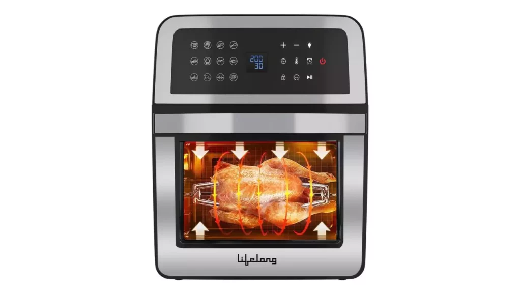 3. Lifelong Digital Air Fryer Toaster Oven 12L|Premium 1800-Watt Oven with 7-in-1 Functions