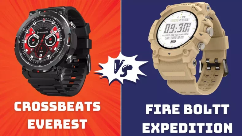 CrossBeats Everest Vs Fire Boltt Expedition Smartwatch Full Specification Compare