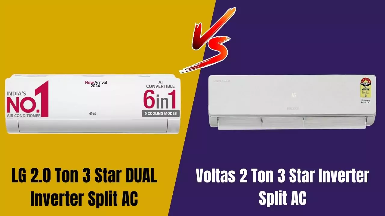 LG Vs Voltas Split AC 2 Ton 3 Star In India 2024