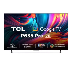 TCL 189 cm Bezel-Less full-screen ultra HD 4K Smart LED Google TV 75P635 Pro