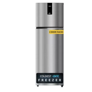 Whirlpool 308L, 3-Star IntelliSence Inverter Frost Free Double Door Refrigerator (IF INV ELT 355 ARCTIC STEEL - TL)