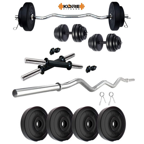 Kore PVC 10 Kg Home Gym Set with Gym Rods
