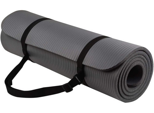 Ozoy 13mm Extra Thick Yoga and Exercise Mat Anti Skid with Carrying Strap.