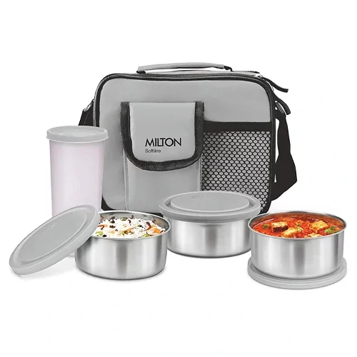MILTON Stainless Steel Combi Lunch Box, Grey 