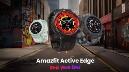 Amazfit Active edge smartwatch  with the Zepp app and 16 hours of battery life 