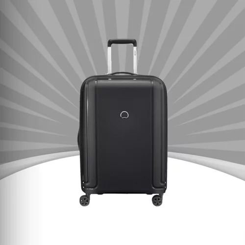 Delsey BRISBAN Polypropylene 75 Cm 4 Double Wheels Black Hard Suitcase