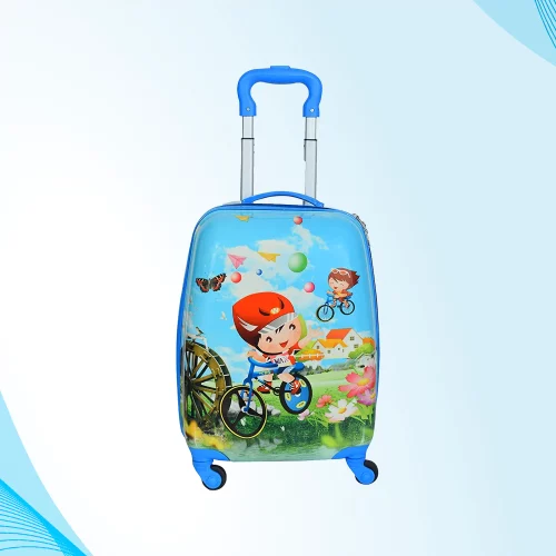 DPARANI Polycarbonate Cartoon Print Minion Suitcase Trolley Bag with 4 Wheels for Boys & Girls