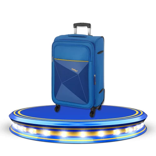 Safari Prisma Softsided 65 cms Blue Check-in Luggage trolley bag