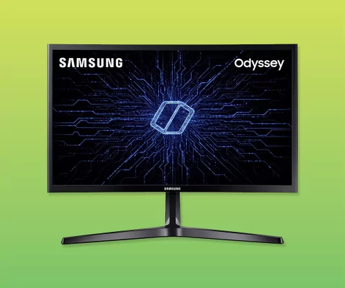 Samsung 24-inch (LC24RG50FZWXXL) Curved with 178° All Around Viewing Angle, 144Hz Refresh Rate Gaming Monitor