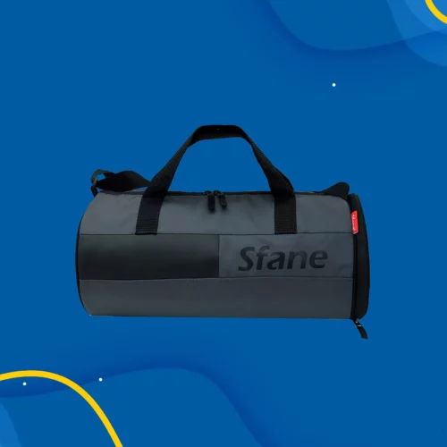 Sfane Polyester 23 Cms Duffle Bag(BG - 05 HALF BLACK LT SHOE